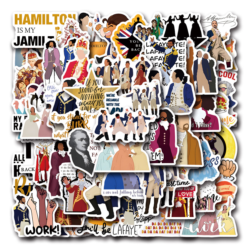 Kids Toys Hamilton - 10/30/55pcs Cartoon Hamilton Graffiti Stickers Decals