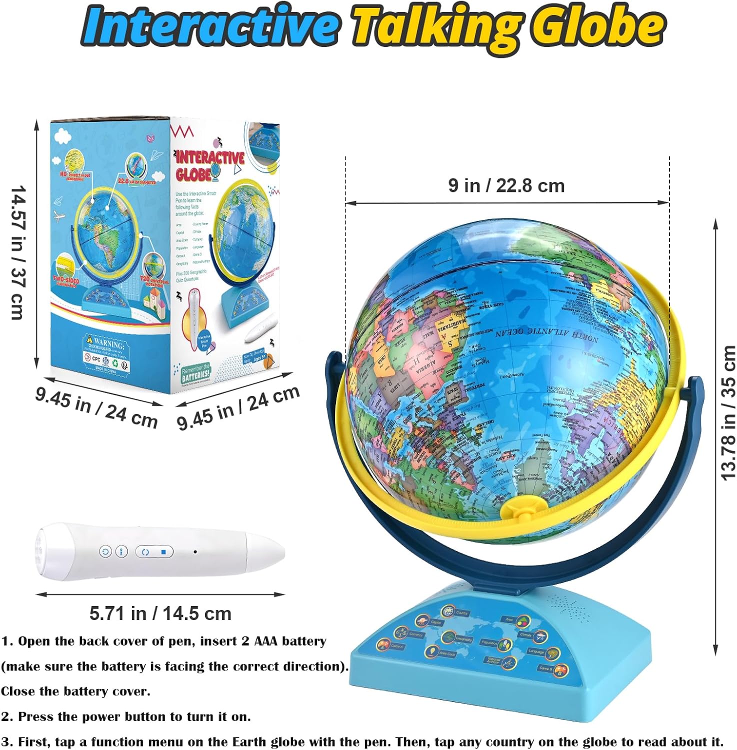 Interactive Globe for Kids Age - đánh giá và giá Kids Toys Home