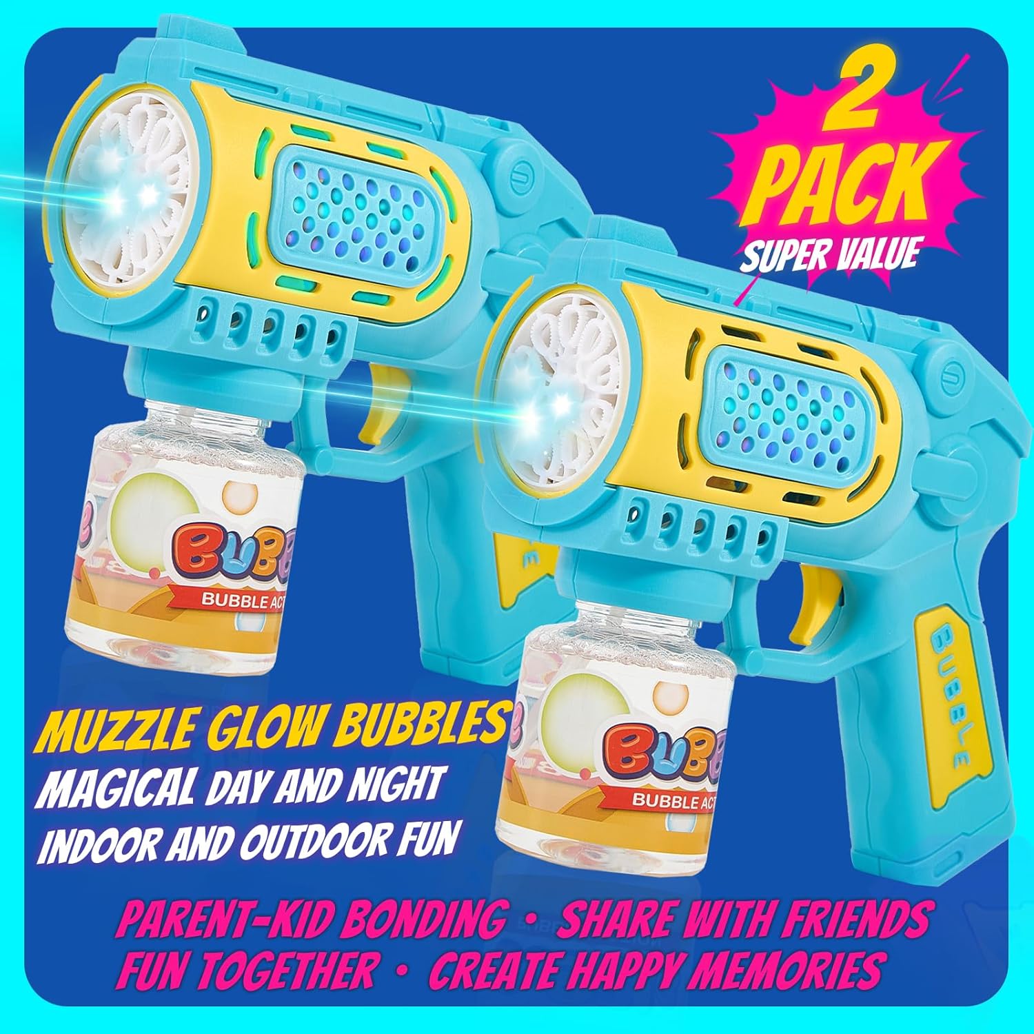 2-Pack Bubble Gun Machine for  - đánh giá và giá Bubble Machine Outdoor