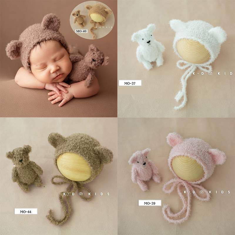 Cute Baby Bear Hat Doll Plush  - đánh giá và giá Kids Toys New Born