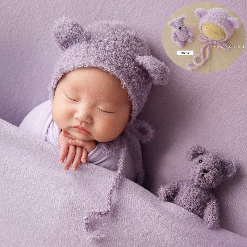 Cute Baby Bear Hat Doll Plush  - đánh giá và giá Kids Toys New Born