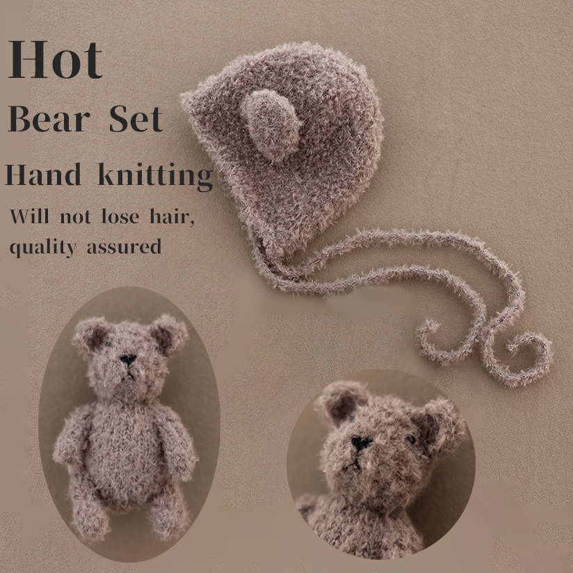 Cute Baby Bear Hat Doll Plush  - đánh giá và giá Kids Toys New Born