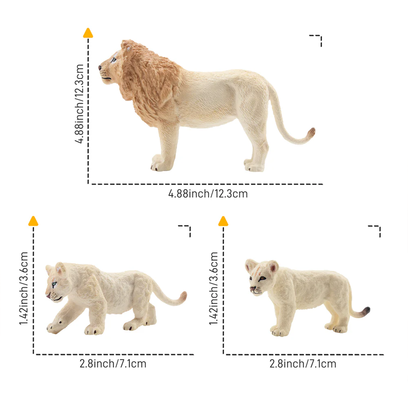 6Pcs Simulation White Lion Fam - đánh giá và giá Kids Toys Latest