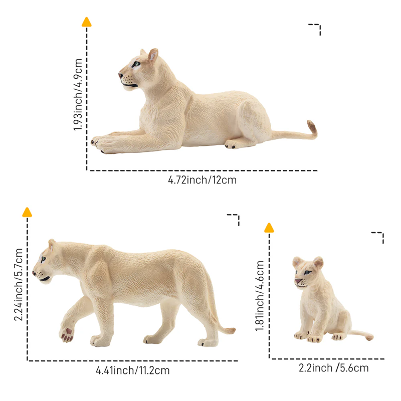 6Pcs Simulation White Lion Fam - đánh giá và giá Kids Toys Latest
